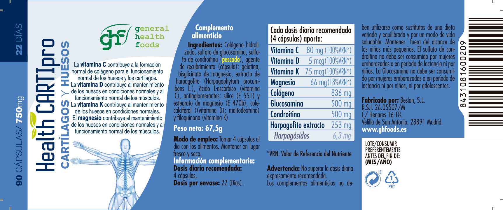 Health CARTIpro 90 750mg capsules