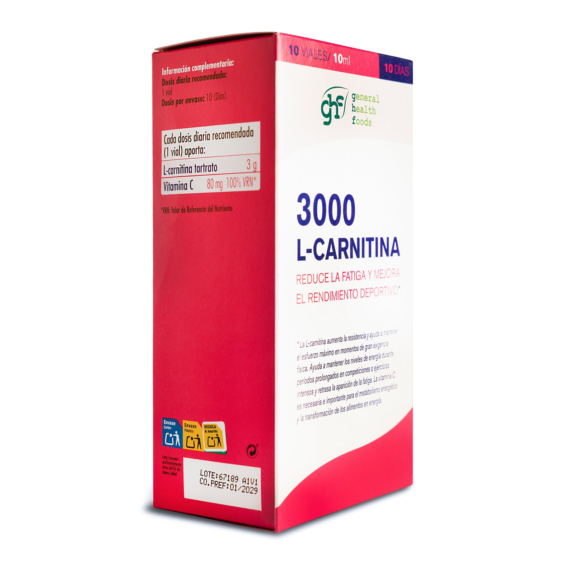 L-CARNITINA 3000 10 VIALES 10ML General Health Foods L-CARNITINA 3000 10 VIALES 10ML General Health Foods