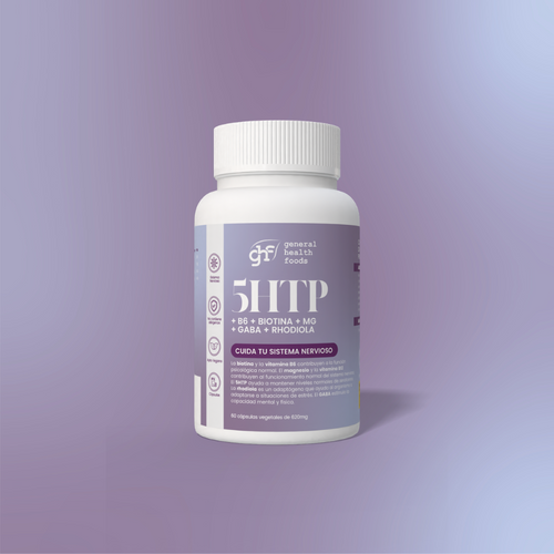 5HTP + B6 + Biotin + Mg + Gaba + Rhodiola 60 vegetable capsules of 620mg