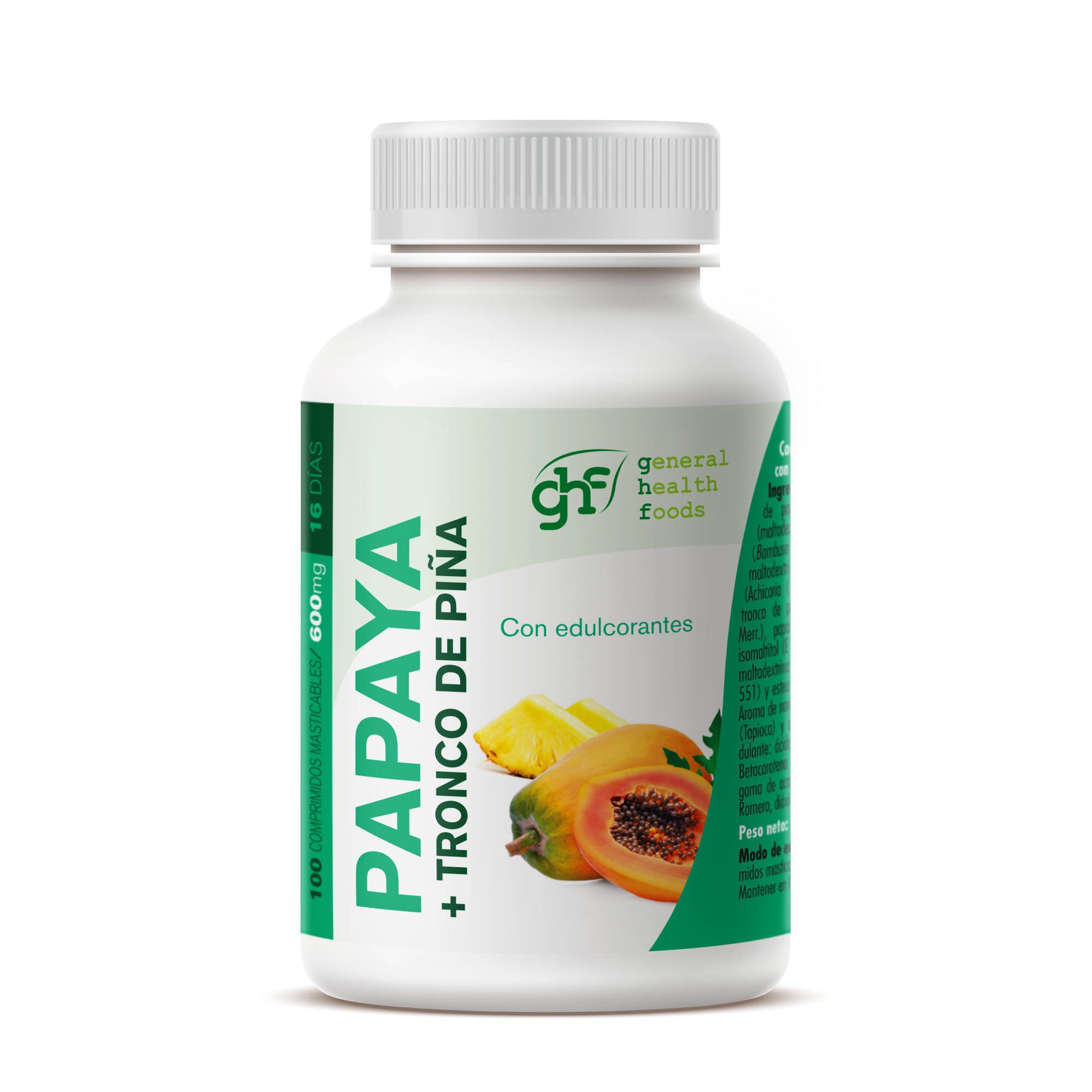 Papaya 100 Chewable Tablets of 600mg