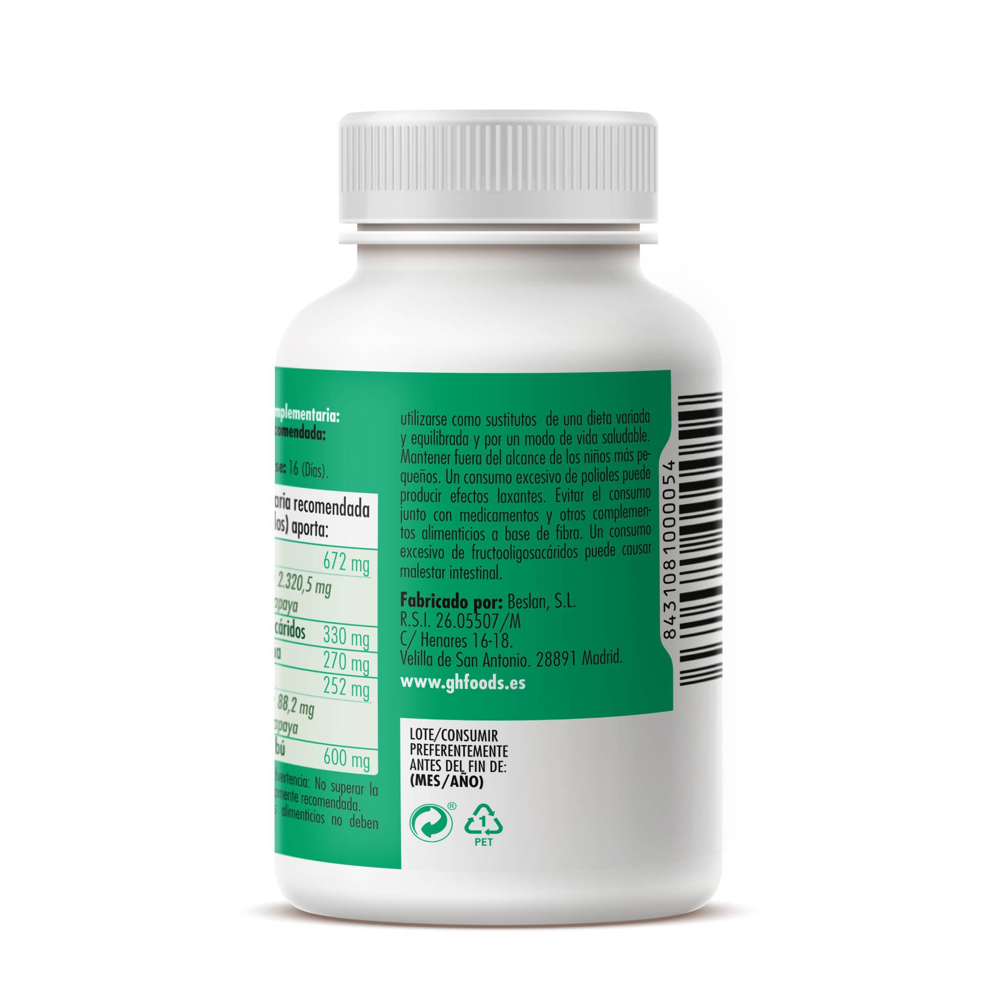 Papaya 100 Chewable Tablets of 600mg