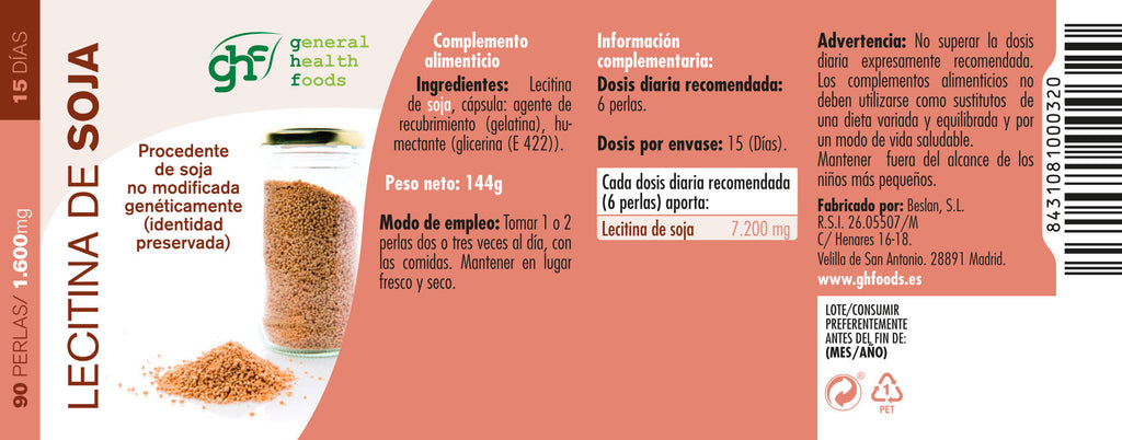 Soy Lecithin 90 pearls of 1600mg