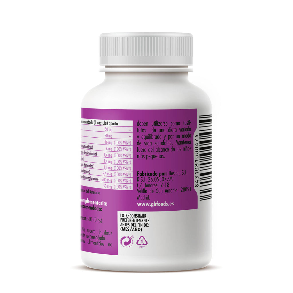 Complex B 1 a day 60 vegetable capsules of 620mg