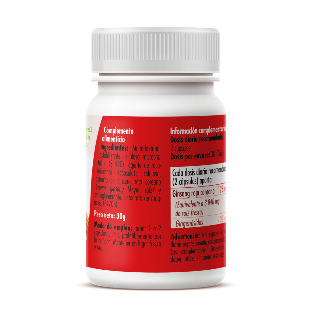 Korean Red Panax Ginseng 60 Vegetable Capsules