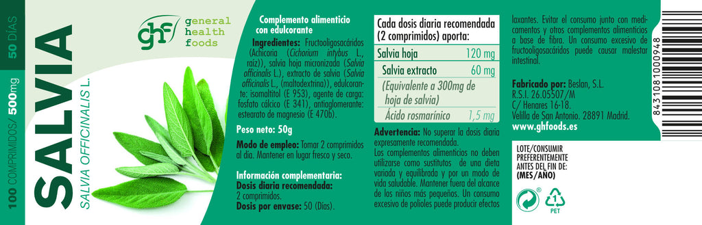 Sage 100 500mg tablets
