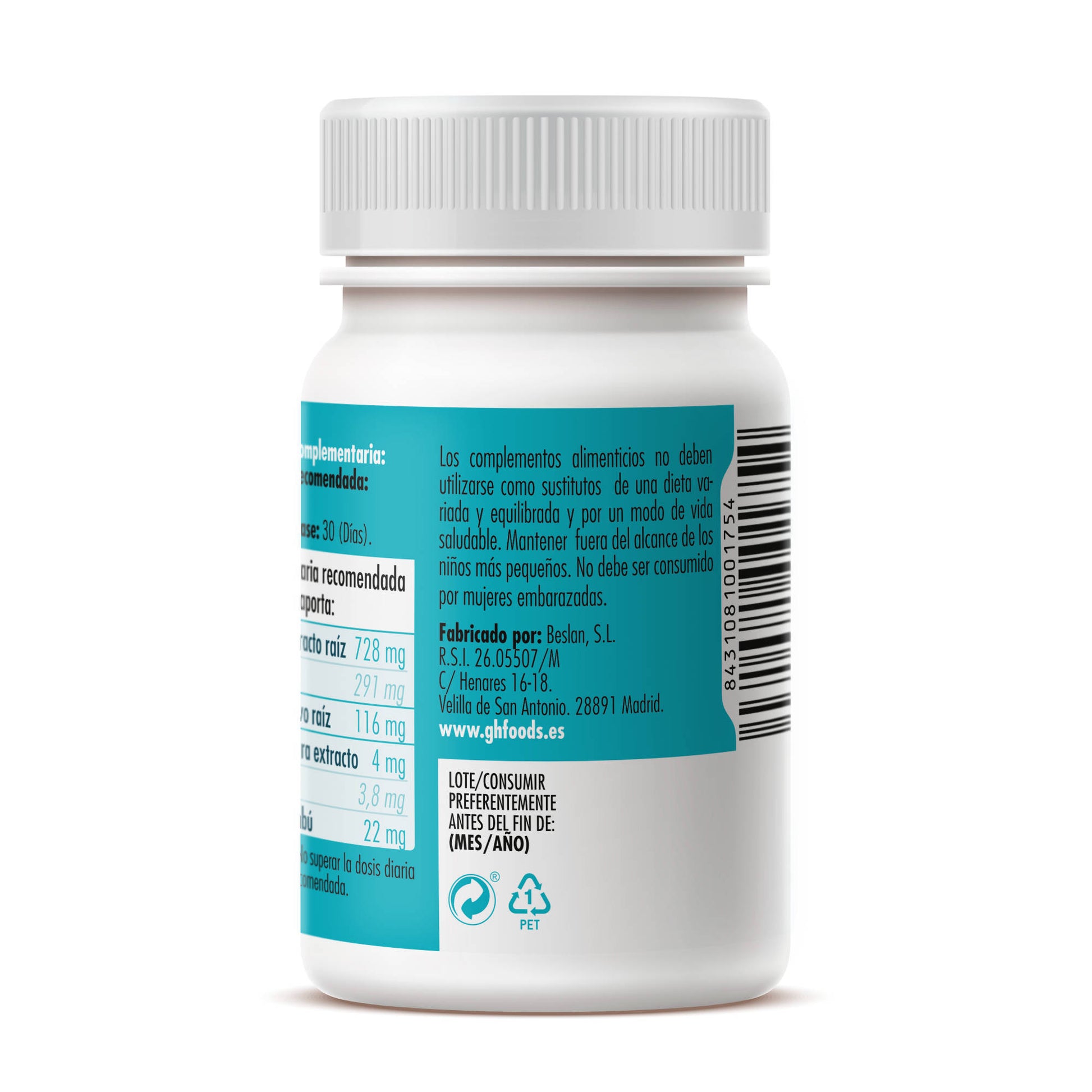 CURCUMIN+ with Ginger, Cinnamon and Pepper 60 vegetable capsules of 550mg