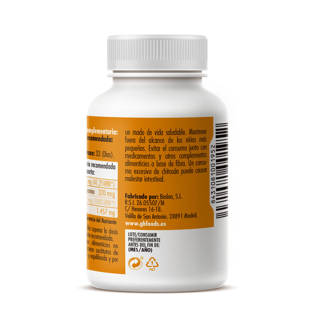 Chitosan with chromium and vitamin C 100 capsules of 600mg