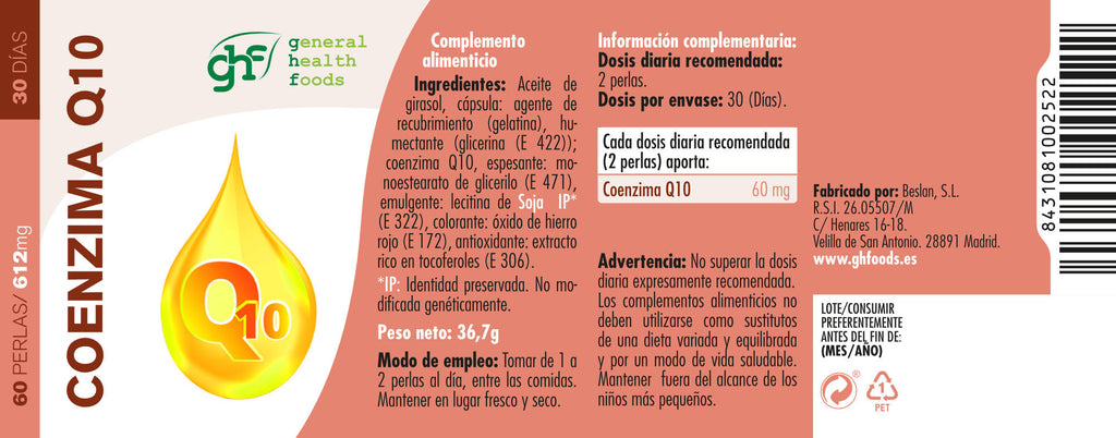 Coenzyme Q10 60 pearls of 700mg