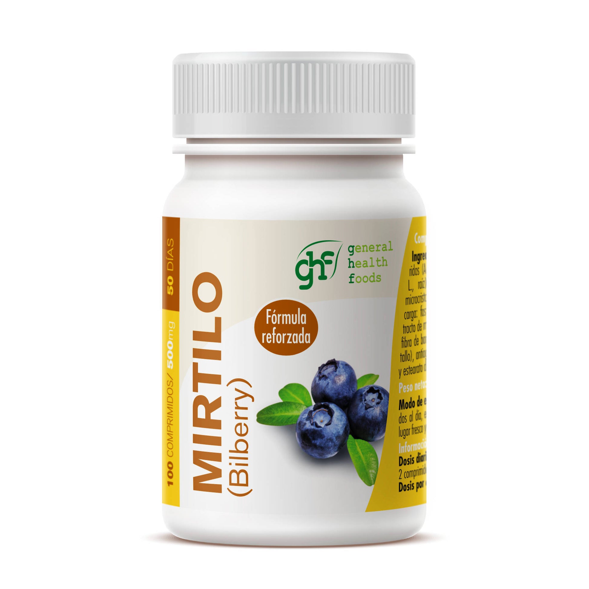 Bilberry 100 500mg tablets