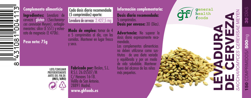 Brewer's Yeast 150 Tablets of 500mg