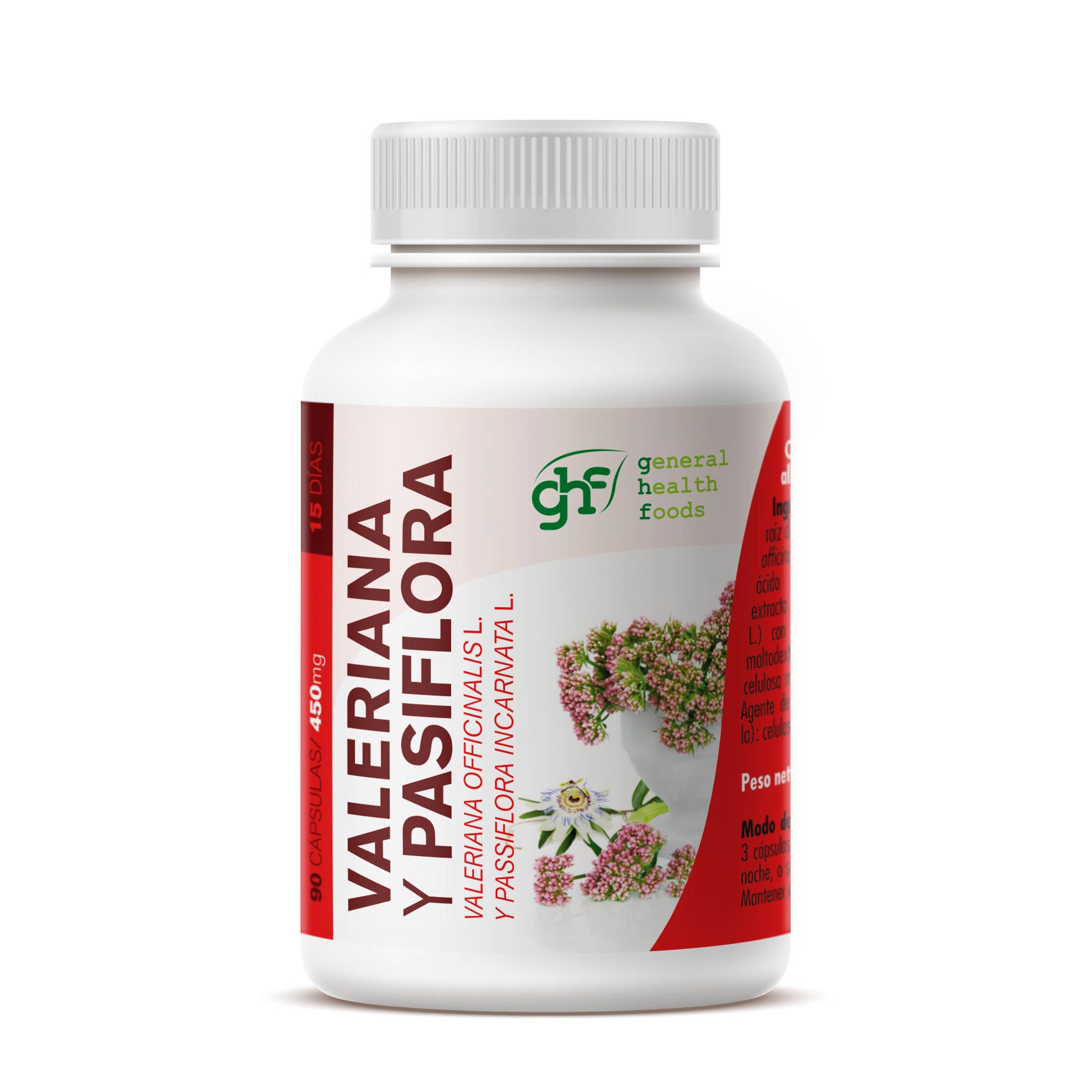 Valerian and Passionflower 90 vegetable capsules of 450mg