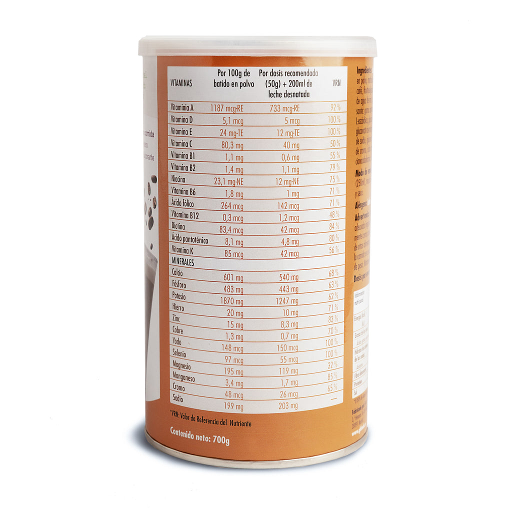 BATIDO SACIANTE SABOR CAPUCCINO CONTENIDO NETO 700g