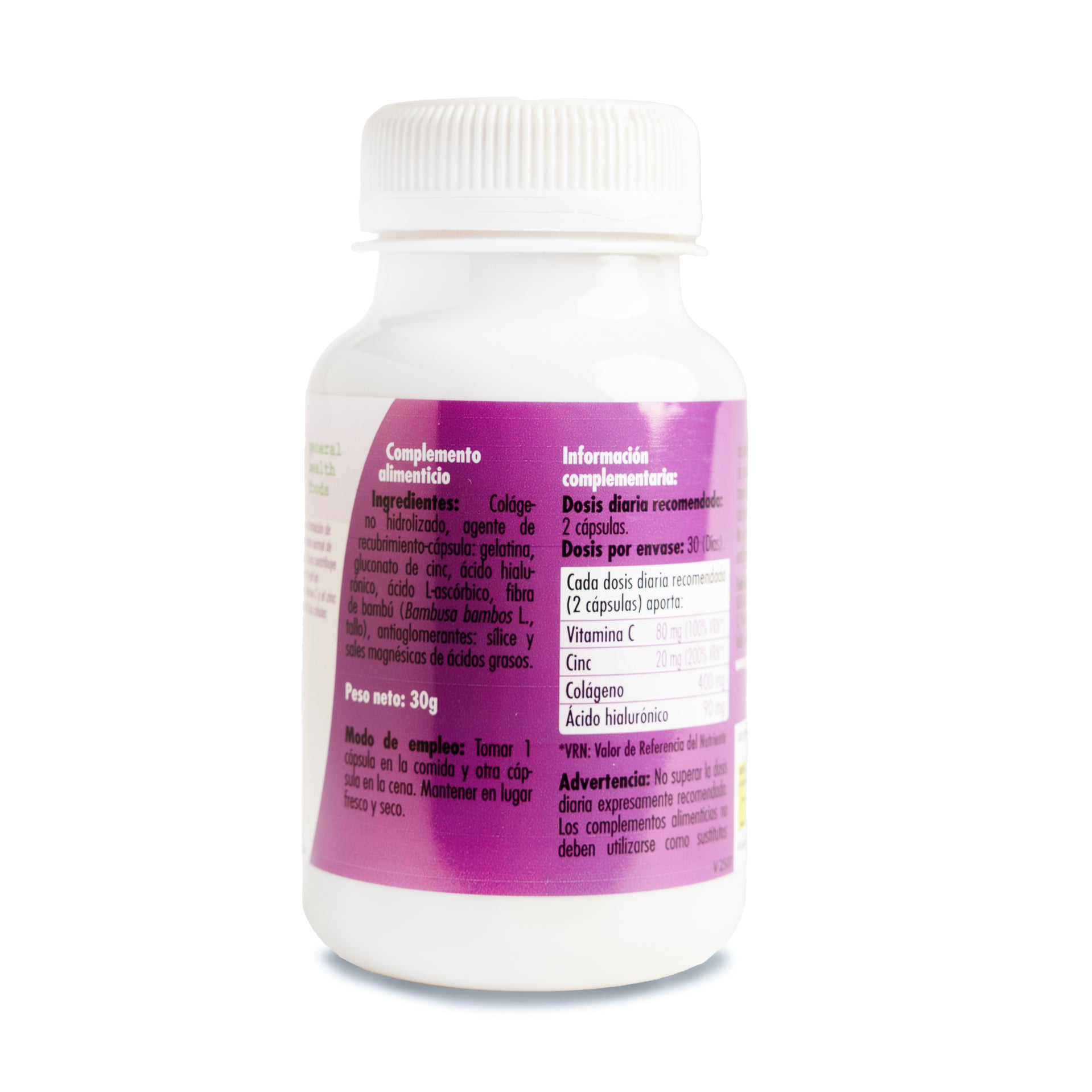 COLÁGENO + ÁCIDO HIALURÓNICO PESO NETO 30g