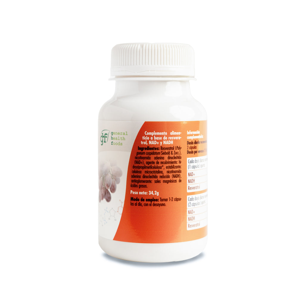 NAD+NADH & TRANS-RESVERATROL PESO NETO 34,2g