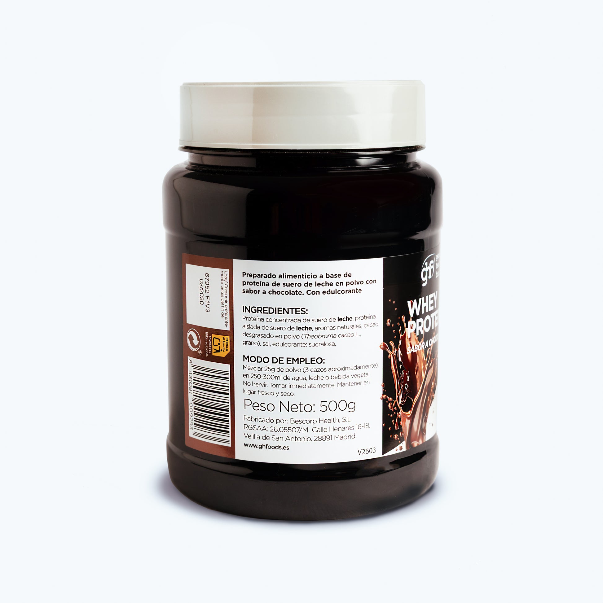 WHEY PROTEIN SABOR A CHOCOLATE 500g